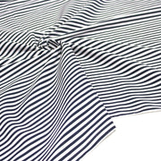 Tissu popeline de coton marinière à rayures blanches et bleu marine - OEKO - TEX STANDARD 100 - TissusPapi.com