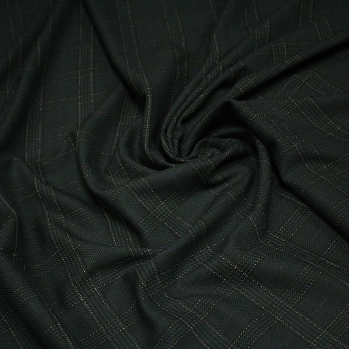 Tissu tartan vert anglais et noir