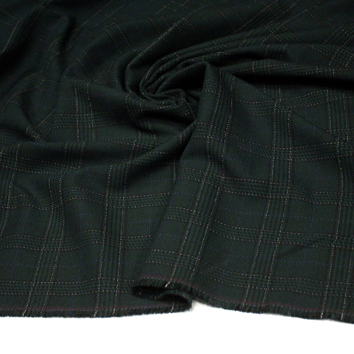 Tissu tartan vert anglais et noir