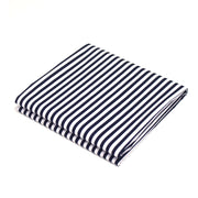 Tissu popeline de coton marinière à rayures blanches et bleu marine - OEKO - TEX STANDARD 100 - TissusPapi.com