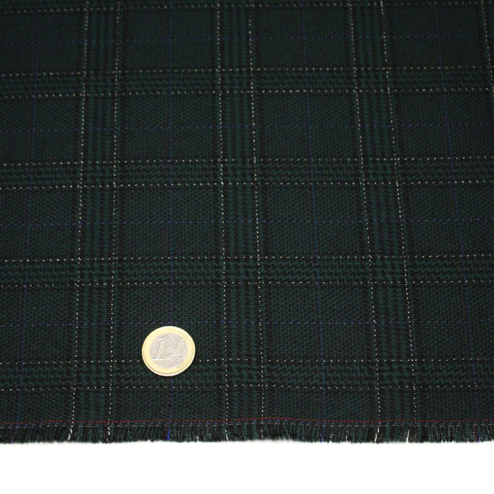 Tissu tartan vert anglais et noir