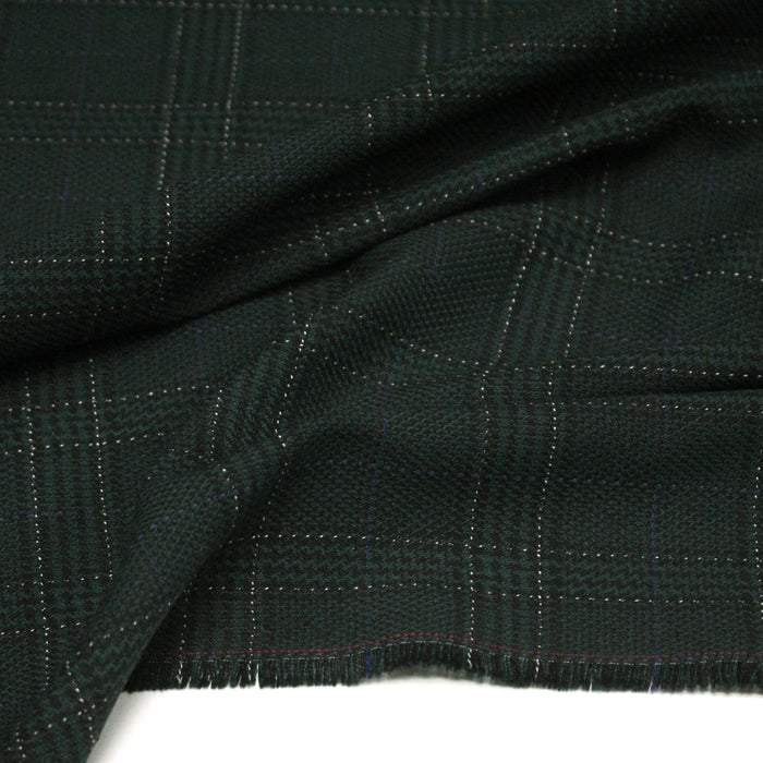 Tissu tartan vert anglais et noir