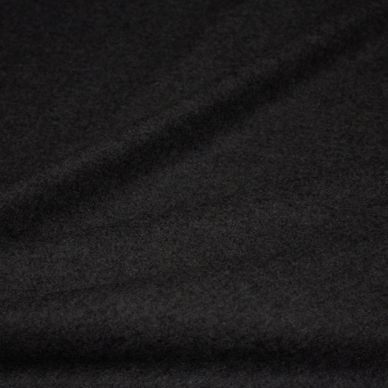 Tissu lainage flanelle de laine gris anthracite - Fabrication italienne - TissusPapi.com