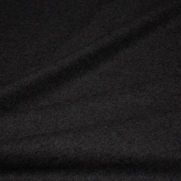 Tissu lainage flanelle de laine gris anthracite - Fabrication italienne - TissusPapi.com
