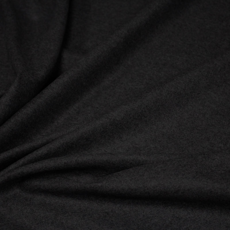 Tissu lainage flanelle de laine gris anthracite - Fabrication italienne - TissusPapi.com