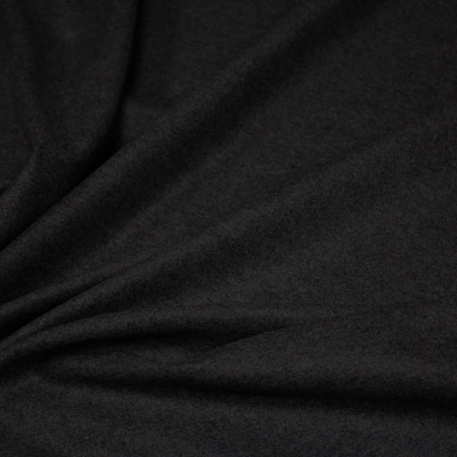 Tissu lainage flanelle de laine gris anthracite - Fabrication italienne - TissusPapi.com