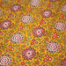 Tissu coton fin imprimé INDIENNES, jaune safran, rosaces rouges et écrues – STANDARD 100 OEKO - TEX - TissusPapi.com