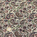 Tissu coton fin imprimé INDIENNES, écru motif cachemire bleu rouge vert – STANDARD 100 OEKO - TEX - TissusPapi.com