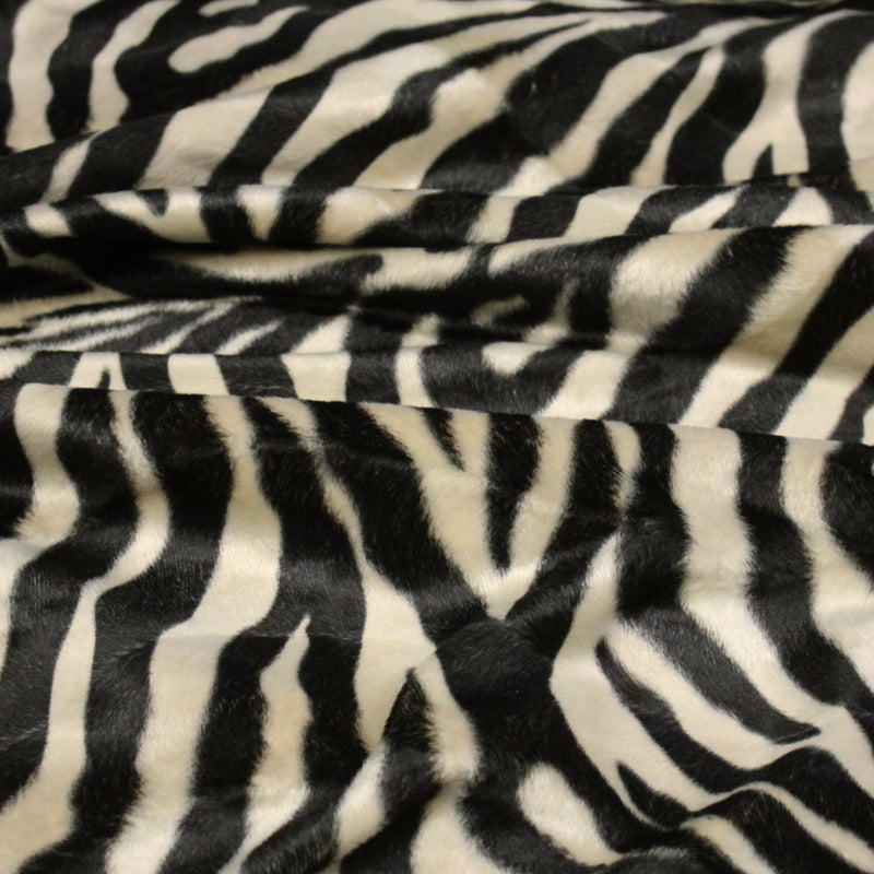 Tissu Velours imprimé motif ZEBRE : deux teintes disponibles ! - TissusPapi.com