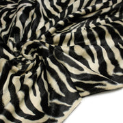 Tissu Velours imprimé motif ZEBRE : deux teintes disponibles ! - TissusPapi.com