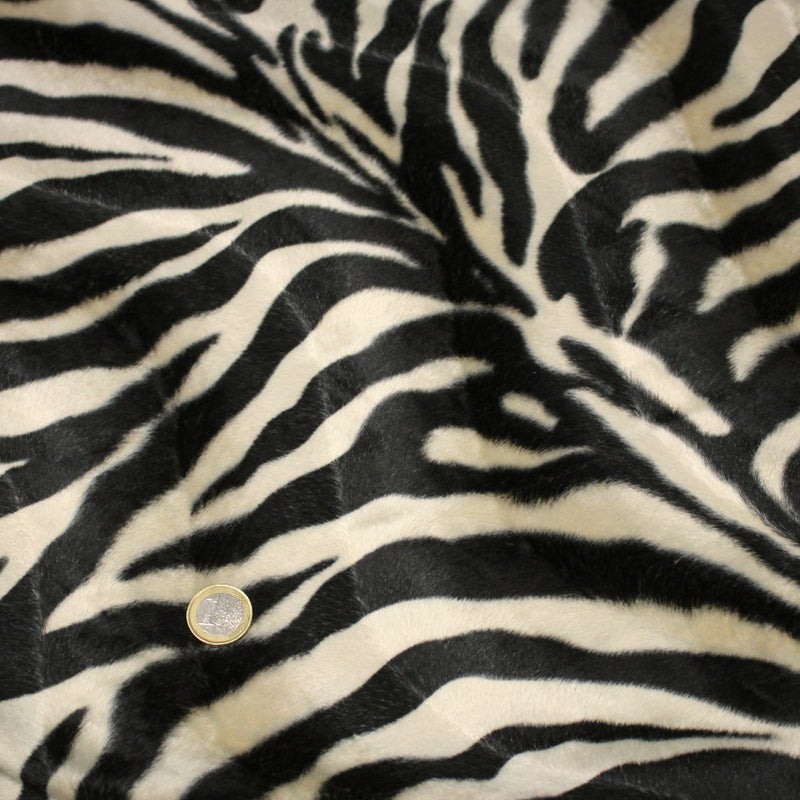Tissu Velours imprimé motif ZEBRE : deux teintes disponibles ! - TissusPapi.com