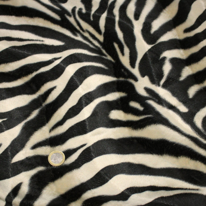 Tissu Velours imprimé motif ZEBRE : deux teintes disponibles ! - TissusPapi.com