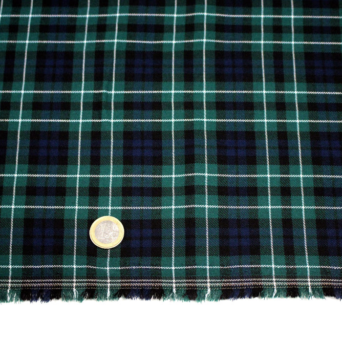 Tissu Tartan motif traditionnel vert bleu blanc - STANDARD 100 OEKO - TEX - TissusPapi.com