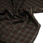 Tissu Tartan motif traditionnel vert kaki bordeaux ocre - STANDARD 100 OEKO - TEX - TissusPapi.com