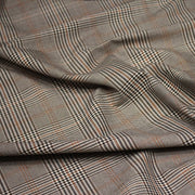 Tissu Prince de Galles noir blanc et ocre - STANDARD 100 OEKO - TEX - TissusPapi.com