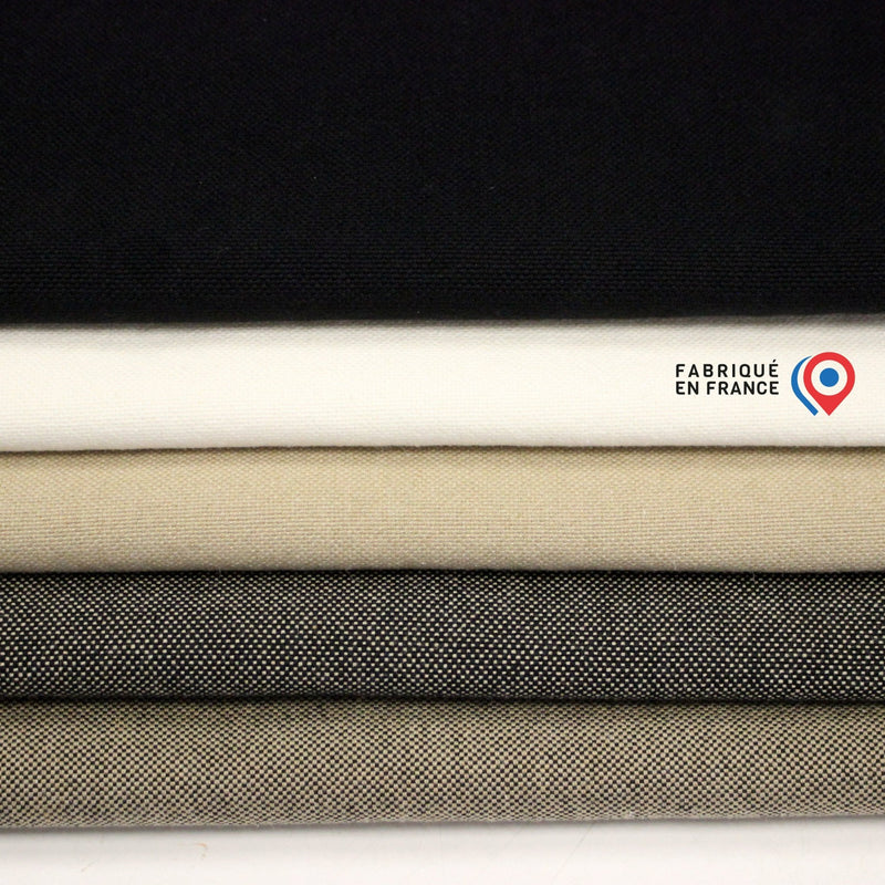 Tissu DEMI NATTÉ DE COTON ÉPAIS : cinq couleurs - Matière recyclée & fabrication française - TissusPapi.com