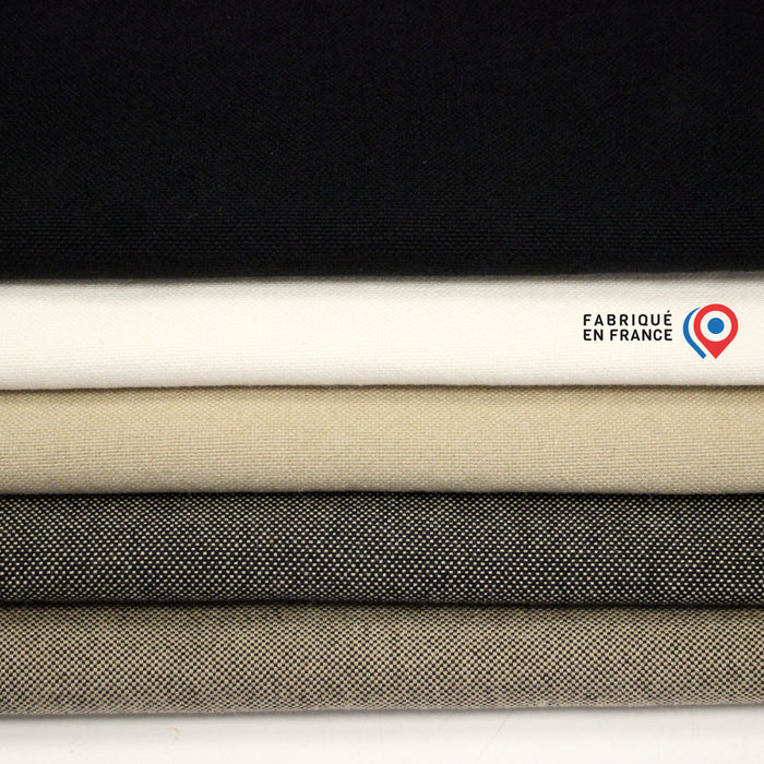 Tissu DEMI NATTÉ DE COTON ÉPAIS : cinq couleurs - Matière recyclée & fabrication française