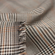Tissu Prince de Galles noir blanc et ocre - STANDARD 100 OEKO - TEX - TissusPapi.com