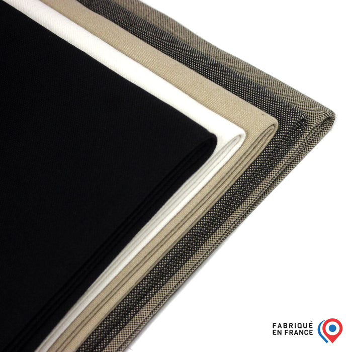 Tissu DEMI NATTÉ DE COTON ÉPAIS : cinq couleurs - Matière recyclée & fabrication française