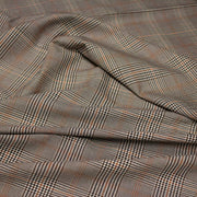 Tissu Prince de Galles noir blanc et ocre - STANDARD 100 OEKO - TEX - TissusPapi.com