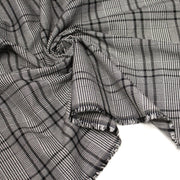 Tissu Prince de Galles noir blanc et liserés noirs - STANDARD 100 OEKO - TEX - TissusPapi.com