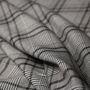 Tissu Prince de Galles noir blanc et liserés noirs - STANDARD 100 OEKO - TEX - TissusPapi.com
