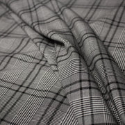 Tissu Prince de Galles noir blanc et liserés noirs - STANDARD 100 OEKO - TEX - TissusPapi.com