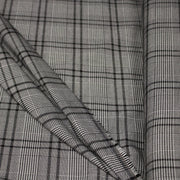 Tissu Prince de Galles noir blanc et liserés noirs - STANDARD 100 OEKO - TEX - TissusPapi.com