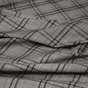 Tissu Prince de Galles noir blanc et liserés noirs - STANDARD 100 OEKO - TEX - TissusPapi.com