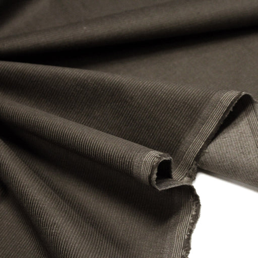 Tissu velours milleraies fines côtes 100% coton taupe - TissusPapi.com