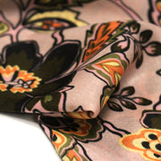 Tissu habillement satin velours, imprimé motif fleuri INDIENNES, nombreuses couleurs - TissusPapi.com