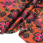 Tissu habillement satin velours, imprimé motif fleuri INDIENNES, nombreuses couleurs - TissusPapi.com