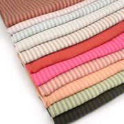 Tissu double gaze coton rayée recto verso : nombreuses couleurs ! OEKO - TEX - TissusPapi.com