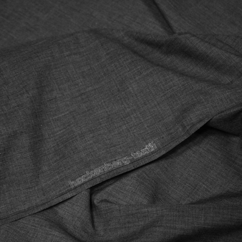 Tissu habillement popeline coton, gris anthracite chiné - En destockage, idéal comme toile à patron, comme doublure ! - TissusPapi.com