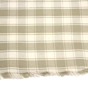Tissu coton tissé carreaux écrus & blanc cassé - Fabrication française - TissusPapi.com