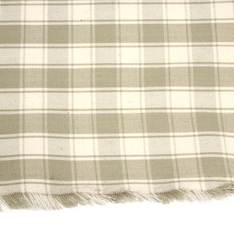 Tissu coton tissé carreaux écrus & blanc cassé - Fabrication française - TissusPapi.com