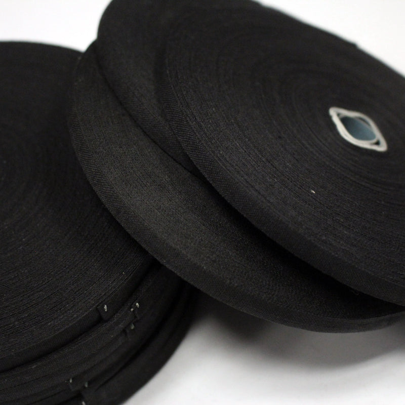 Ruban coton noir 6mm - Galette de 50 mètres - Fabrication française - TissusPapi.com