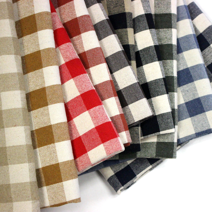 Tissu coton VICHY RUSTIQUE grands carreaux 25mm : nombreuses couleurs tendance !