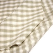 Tissu coton tissé carreaux écrus & blanc cassé - Fabrication française - TissusPapi.com