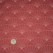 Tissu cotonnade motif japonais SASHIKO & SENSU – rouge & écru - TissusPapi.com