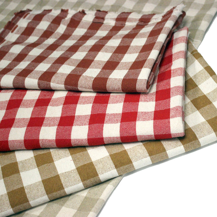 Tissu coton VICHY RUSTIQUE grands carreaux 25mm : nombreuses couleurs tendance !