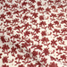 Tissu cotonnade motif japonais HANA - E, aux fleurs dessinées rouges, fond écru - TissusPapi.com