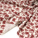 Tissu cotonnade motif japonais HANA - E, aux fleurs dessinées rouges, fond écru - TissusPapi.com