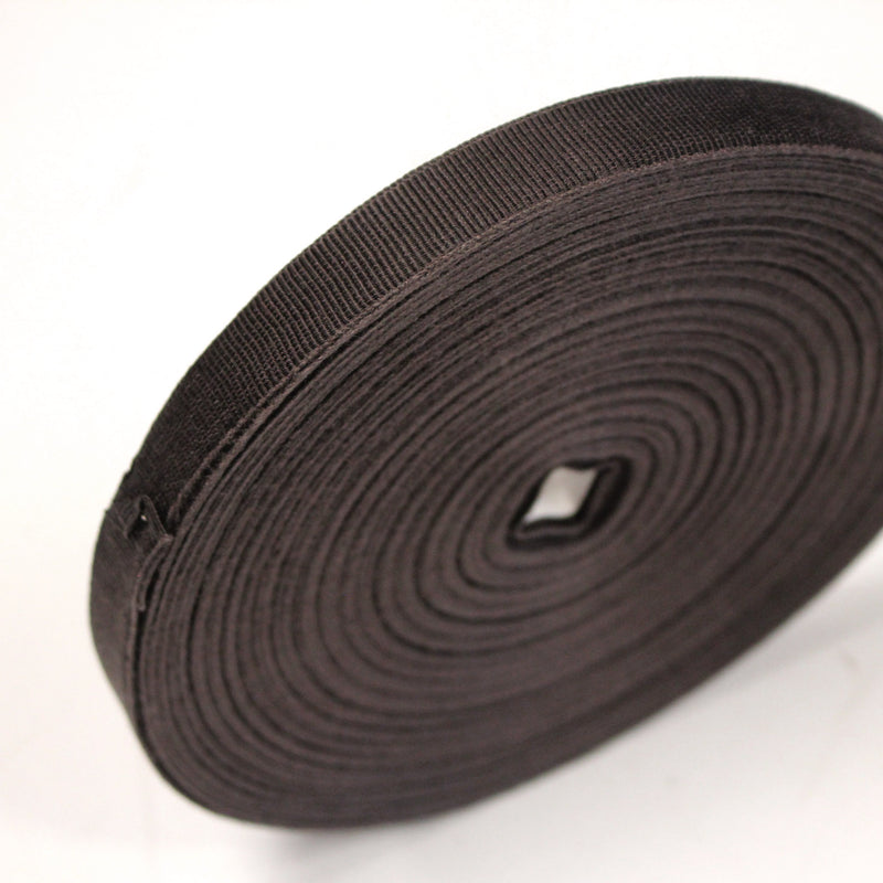 Ruban gros grain marron chocolat 14mm - Galette de 50 mètres - Fabrication française - TissusPapi.com