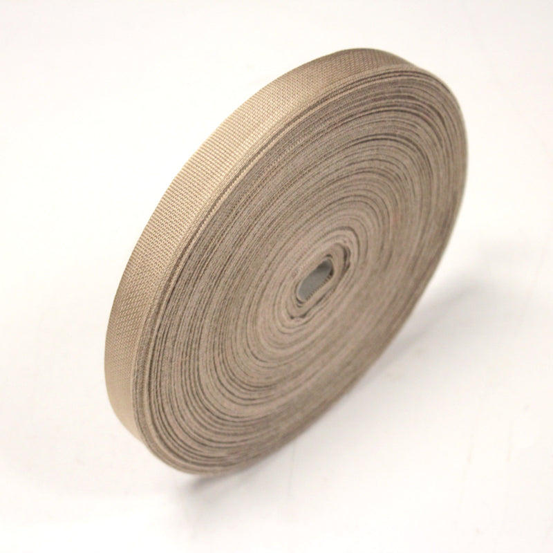 Ruban gros grain beige 14mm - Galette de 50 mètres - Fabrication française - TissusPapi.com