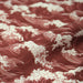 Tissu cotonnade motif de la vague d’HOKUSAI, rouge & écru - TissusPapi.com