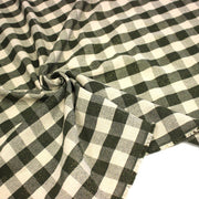 Tissu coton VICHY LUREX grands carreaux 25mm : rouge doré ou kaki doré ! - TissusPapi.com