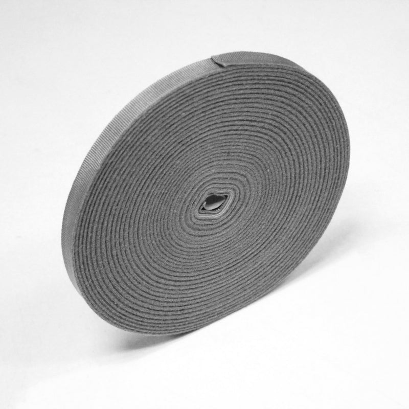 Ruban gros grain gris clair 12mm - Galette de 50 mètres - Fabrication française - TissusPapi.com