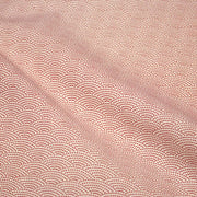 Tissu cotonnade motif japonais SEIGAIHA : écru/rouge et rouge/écru - COLLECTION JAPON ROUGE - TissusPapi.com