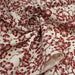 Tissu cotonnade motif japonais HANA aux fleurs de cerisier, tons écrus et rouges - TissusPapi.com